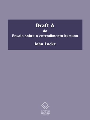 cover image of Draft a do ensaio sobre o entendimento humano